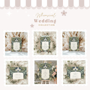 Cartão De Agradecimento Casamento de Fairytale Forest