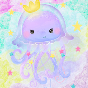 Convites Chá de fraldas de Garota-de-Água da Princesa Roxa