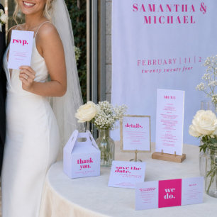 Convites Casamento Moderno Rosa Lilás Bege Tom Terroso Mini