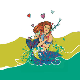 Convite de Sereia e Golfinho Bebê