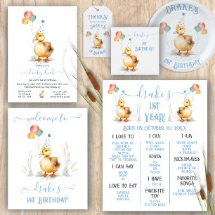 Poster Milestone do primeiro aniversario do Duque Sortudo