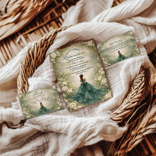 Convites Jardim Esmeralda Rosa Quinceañera