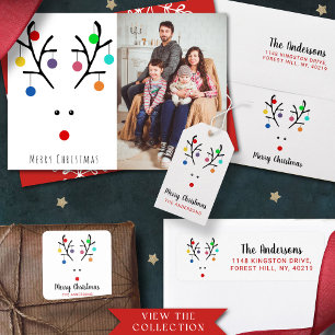 Cartão De Festividades Natal de Rebelde Whimsical de Férias Modernas