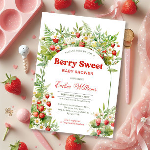 Adesivo Watercolor Woodland Strawberry Berry Sweet