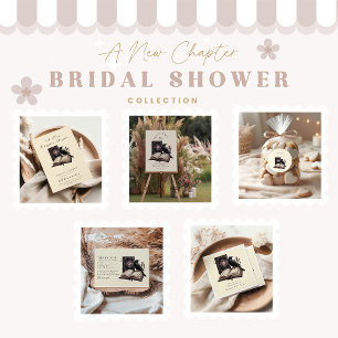 Adesivo Um novo capítulo começa a chá de panela escura