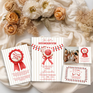 Convites Chá de panela desportivo Baseball Homerun