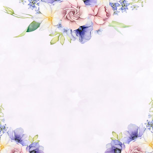 Convites Chá de casamento de Florais de Cor da Água Violeta