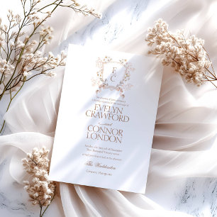 Programa de Casamento de Danos de Monograma Floral