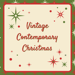 Papel De Presente Canas de Natal Elegante de Vintage Negrito