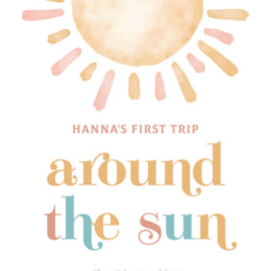 Convites Sunshine Primeira Viagem Em Torno Do primeiro aniv