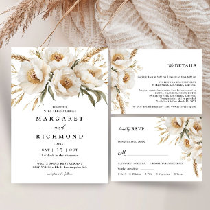 Adesivo Rustic Boho Ivory Floral Wedding