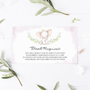 Convites Chá de fraldas de Elefante para Bebê Cora d'Água