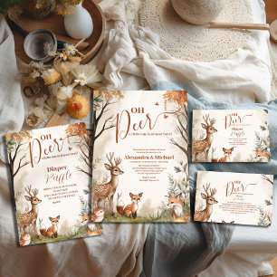Cartão De Informações Woodland Oh Deer Theme Books para Bebê