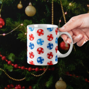 Papel De Presente Vernentes de Natal azuis e vermelhos com flocos de