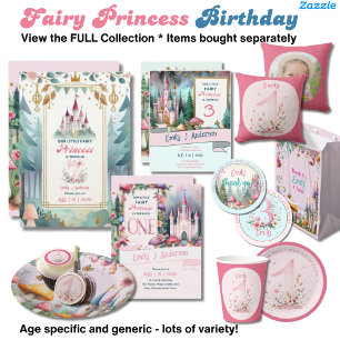 Convites Fairy Princess aniversário de 3 anos Fairytale Fai