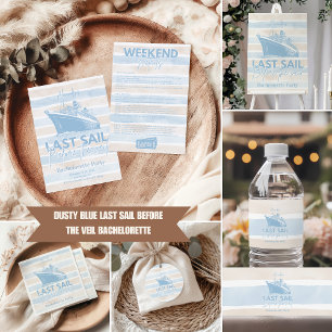 Adesivo Dusty Blue Última Vela Antes Da Bachelorette Do Vé