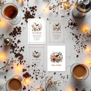 Cartão De Agradecimento Foto do Chá de panela Mocha Mousse Espresso Martin