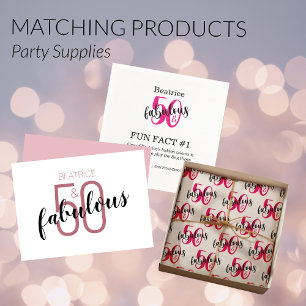 50 e Fabuloso 50º Rosa de aniversário Dourado