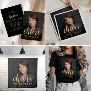 Convites Foto personalizada anima a 50ª Festa de aniversári
