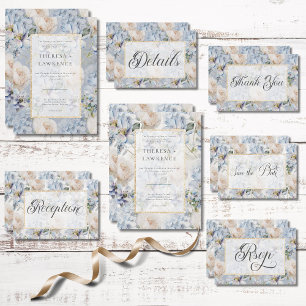 RSVP de Casamento de Quadro Dourado Floral Russo A