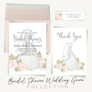 Íman Vestido de Casamento de Rosas de Aquarela Floral