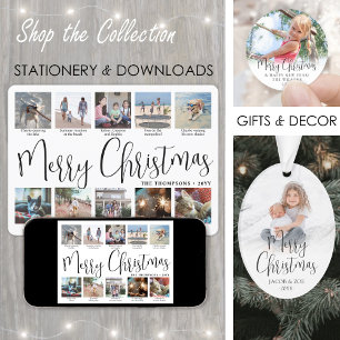 Cartão De Festividades 11 Foto de Script Feliz Ano de Natal em Revisão