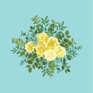 Convites Casamento Floral de Rosa de Teal Amarelo-claro e A