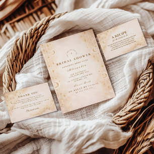 Cartão De Agradecimento Chá de Noiva Sob o Céu Noturno Elegante