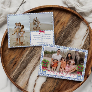 Cartão de Férias Plana de Foto Personalizada para 