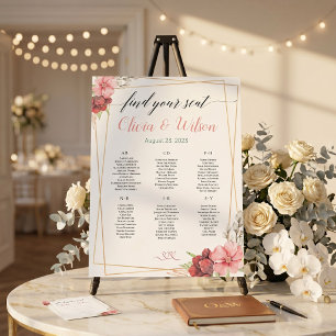 Convite para Casamento Dourado Floral Branco Minim