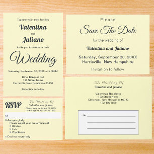 Convites Casamento Creme Minimalista Com Texto Em Ardósia