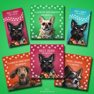 Convite Borda de Impressão da Pata do Cachorro MAGNÉTICO