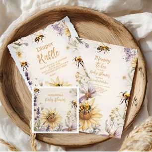 Prato De Papel Mamãe de vindima para Chá de fraldas Floral Amarel