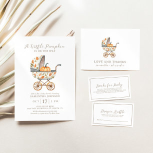 Um Pequeno Convite De Chá de fraldas De Outono