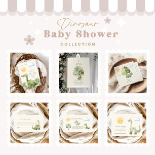 Convites Dinossauro Hatching Logo Chá de fraldas