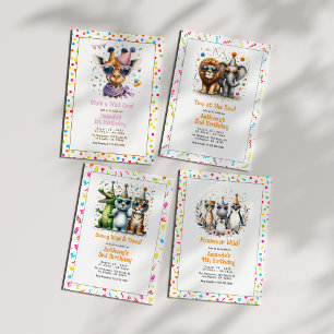 Convites Selgle Safari Animal "Quente Selvagem" 4º aniversá