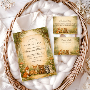 Convites Chá de Bebê Floresta Amiga