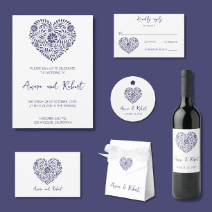 CARTÃO POSTAL MEXICAN TALAVERA CORAÇÃO SALVAR DATA