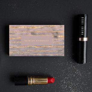 Cartão De Visita Moderno Marble Foil Gemstone Interior Designer