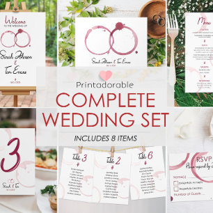 Convite Para Casamento De Vinho Fresco