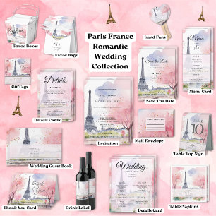 Reserve A Data Paris França Torre Eiffel Romântica de Aquarela Ro