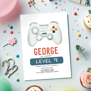 Convites Aniversário de criança Legal de jogos azuis