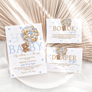 Adesivo Chá de fraldas de espera do Urso Azul