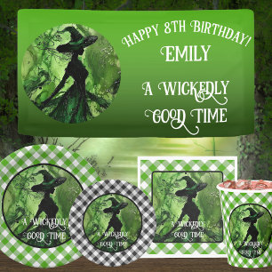 Convites Festa de Bruxas Verdes, Feiticeira, Feita De Boas 