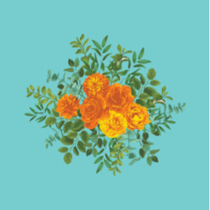 Convites Casamento Floral de Orange & Teal Aqua Peony & Ros