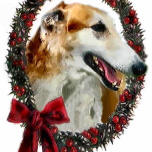Cartões de Natal Borzoi