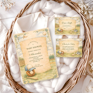 Cartão De Informações Sorteio de Fraldas Little Slugger Esportes Antigos