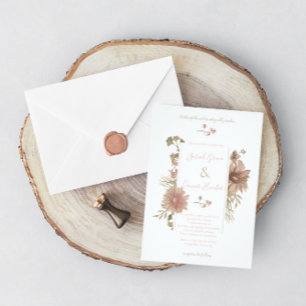 Convite para Casamento Cristão Blush Floral