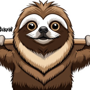 Relógio "Aguente firme": Palavras encorajadoras de Sloth