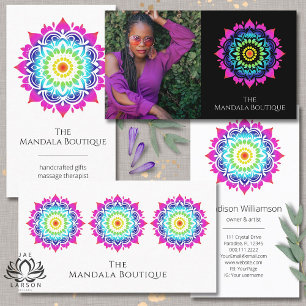 Cartão De Visita Esoteric Mandala Metafísica Holística Boho Brilhan